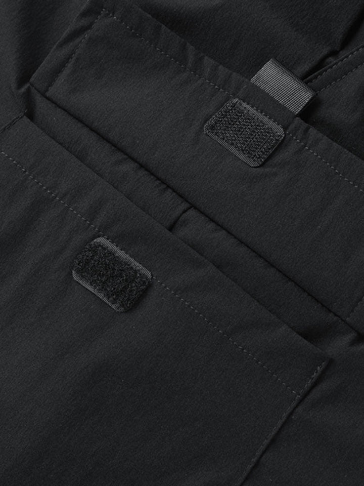 Solid Drawstring Cargo Shorts
