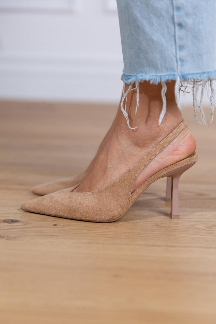 Elegant Nude Slingback Heels